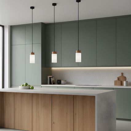 Hängeleuchte an Kabel MARKUS 1xE27/15W/230V schwarz