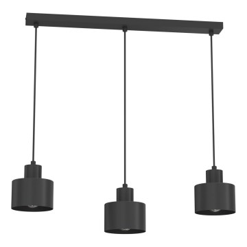 Hängeleuchte an Kabel PARKLA 3xE27/15W/230V schwarz