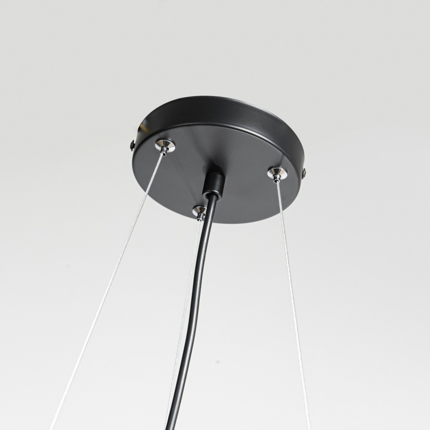 Hängeleuchte an Kabel REUS 3xE27/40W/230V Ø 47 cm, schwarz