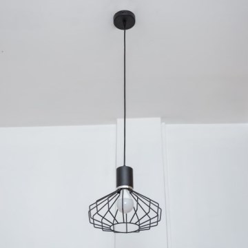 Hängeleuchte an Kabel SOLANO 1xE27/15W/230V schwarz/glänzender Chrom