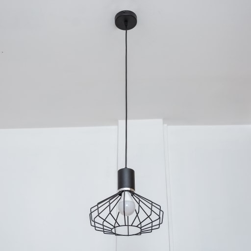 Hängeleuchte an Kabel SOLANO 1xE27/15W/230V schwarz/glänzender Chrom
