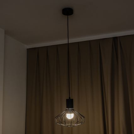 Hängeleuchte an Kabel SOLANO 1xE27/15W/230V schwarz/glänzender Chrom