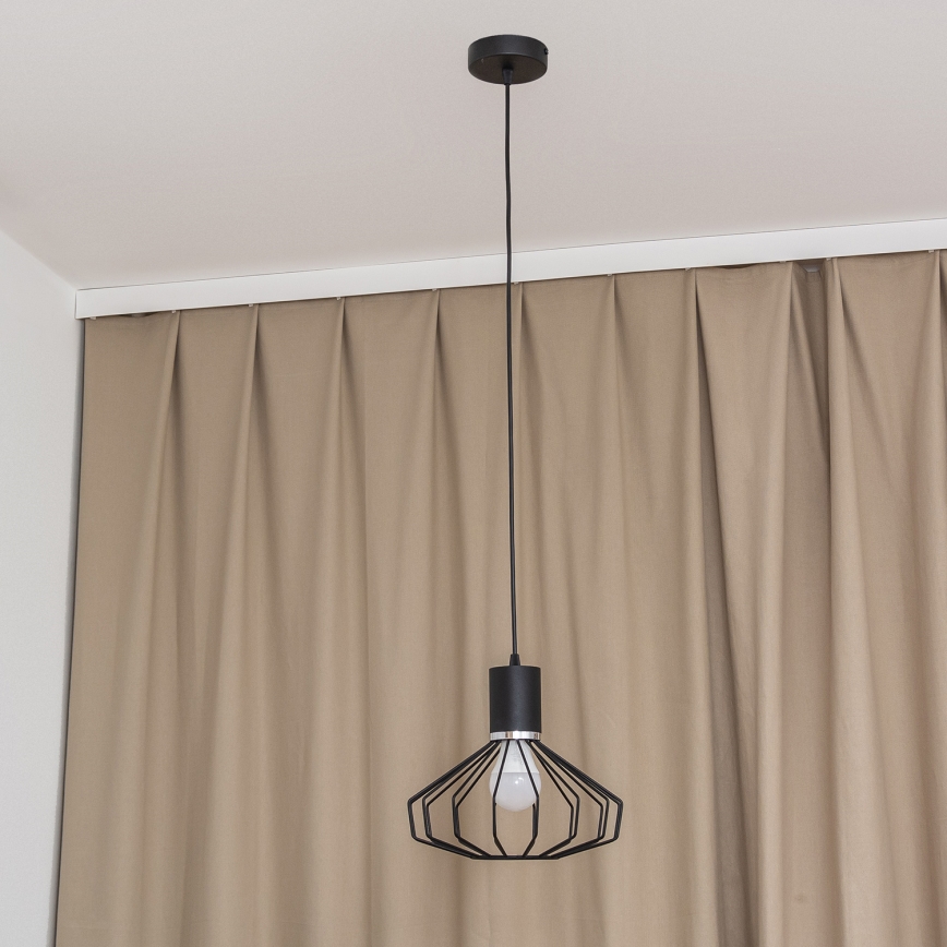 Hängeleuchte an Kabel SOLANO 1xE27/15W/230V schwarz/glänzender Chrom