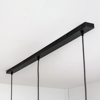 Hängeleuchte an Kabel SOLANO 3xE27/15W/230V schwarz/gold