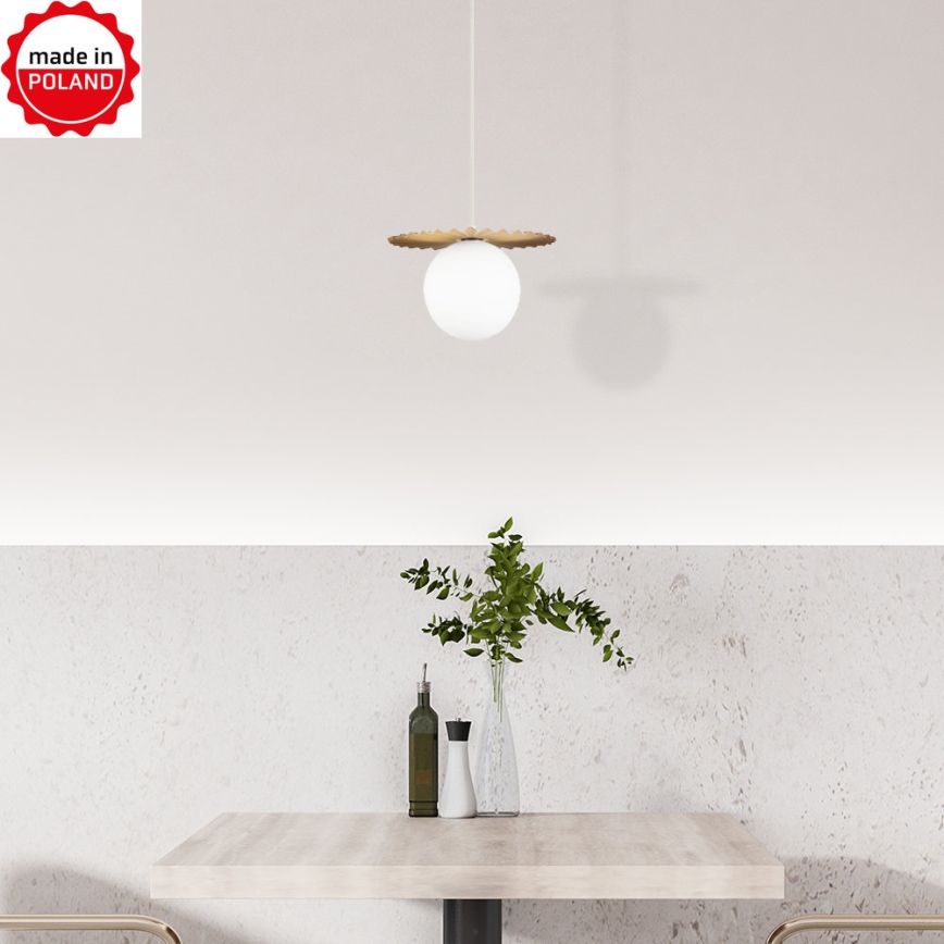Hängeleuchte an Kabel SUNPLISS 1x G9/10W/230V Ø 20 cm gold/creme