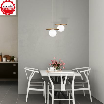 Hängeleuchte an Kabel SUNPLISS 1x G9/10W/230V Ø 20 cm gold/creme