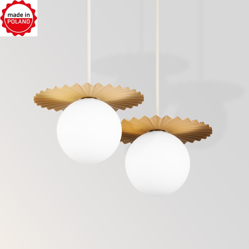 Hängeleuchte an Kabel SUNPLISS 1x G9/10W/230V Ø 20 cm gold/creme