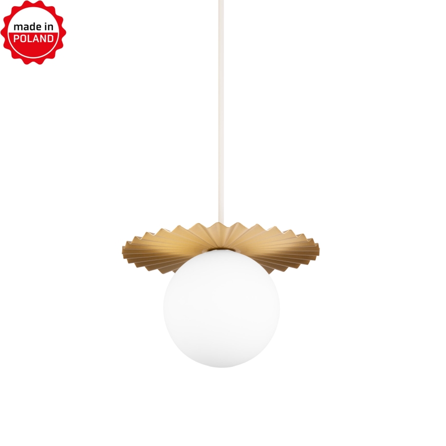 Hängeleuchte an Kabel SUNPLISS 1x G9/10W/230V Ø 20 cm gold/creme