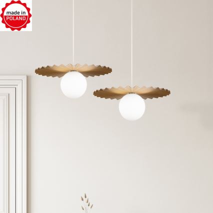 Hängeleuchte an Kabel SUNPLISS 1xG9/10W/230V Ø 35 cm gold/creme