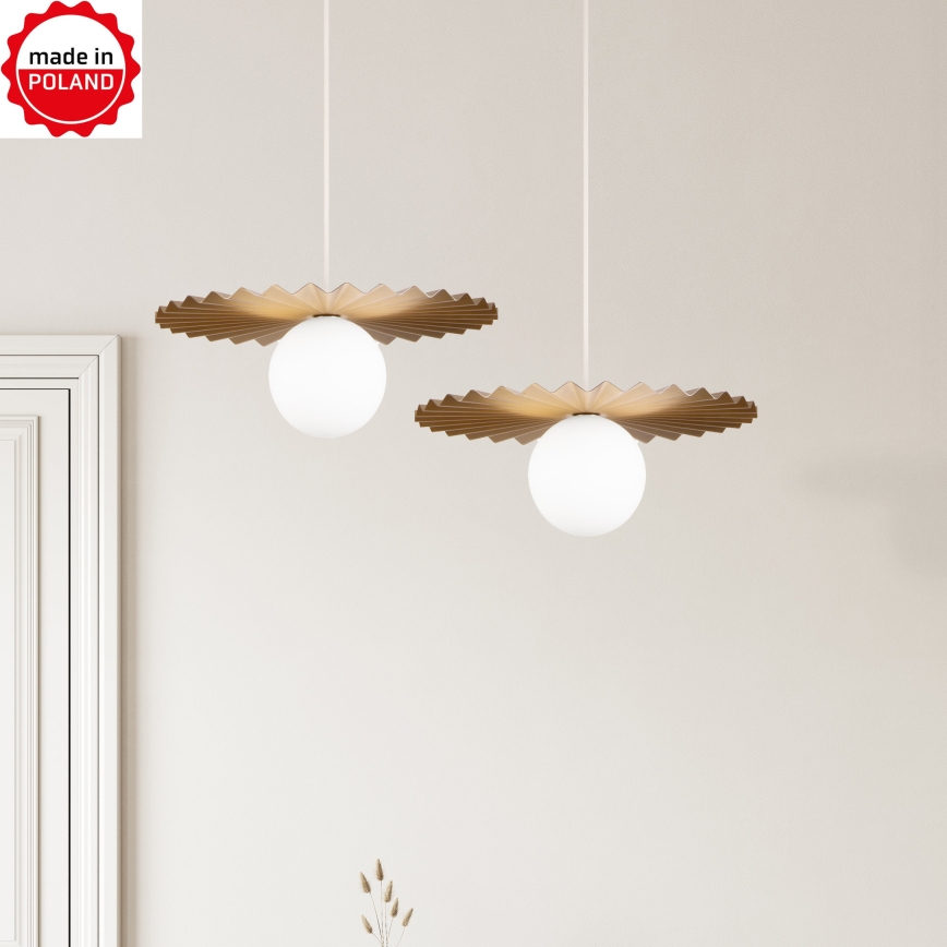 Hängeleuchte an Kabel SUNPLISS 1xG9/10W/230V Ø 35 cm gold/creme