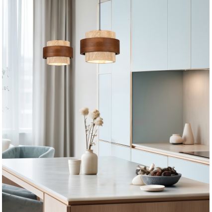 Hängeleuchte an Kabel SUSAN 1xGX53/15W/230V braun/beige