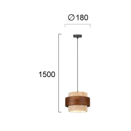 Hängeleuchte an Kabel SUSAN 1xGX53/15W/230V braun/beige
