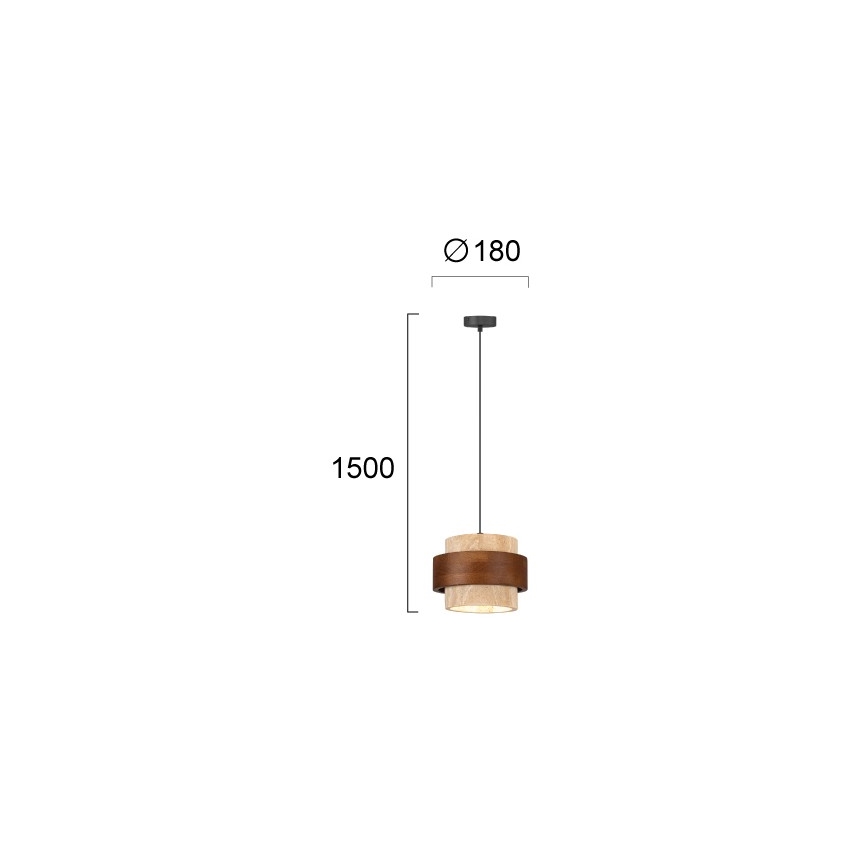 Hängeleuchte an Kabel SUSAN 1xGX53/15W/230V braun/beige