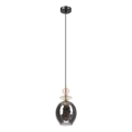 Hängeleuchte an Kabel VELLO 1xE27/15W/230V schwarz/rauchrosa/beige/schwarz