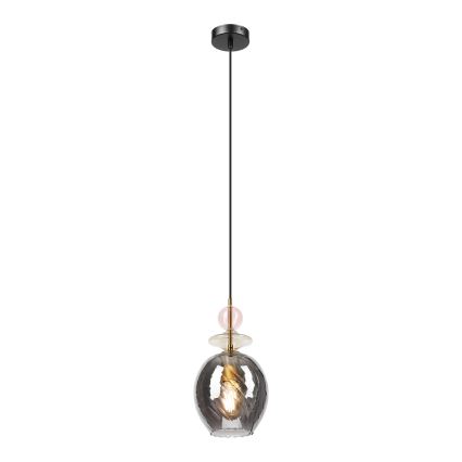 Hängeleuchte an Kabel VELLO 1xE27/15W/230V schwarz/rauchrosa/beige/schwarz