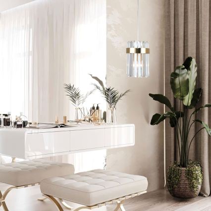 Hängeleuchte an Kabel VETRO 1xE14/10W/230V goldfarben