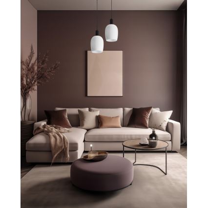 Hängeleuchte an Kabel WOLKEN 1xE27/40W/230V weiß/schwarz