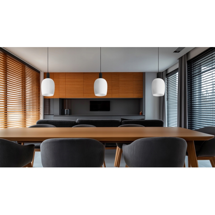 Hängeleuchte an Kabel WOLKEN 1xE27/40W/230V weiß/schwarz