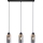 Hängeleuchte an Kabel WOODNEST 3xE27/15W/230V Kiefer/rauchschwarz