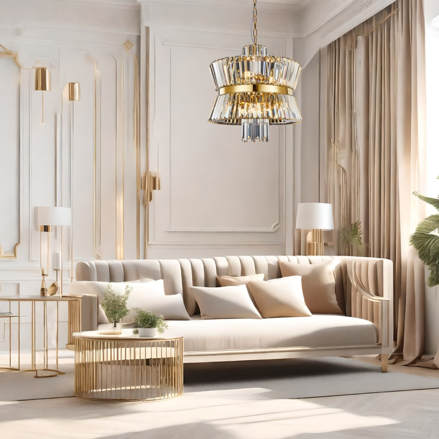 Hängeleuchte an Kette AURELIA 12xE14/40W/230V golden