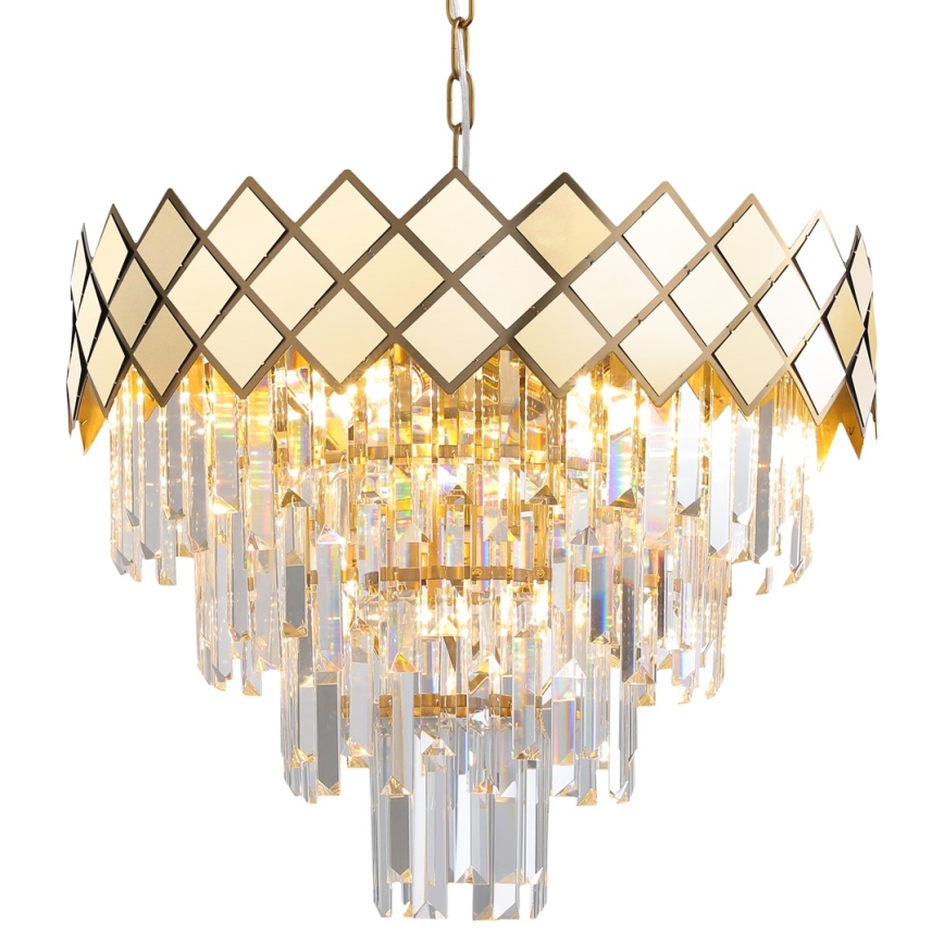 Hängeleuchte an Kette CARISMA 9xE14/40W/230V golden