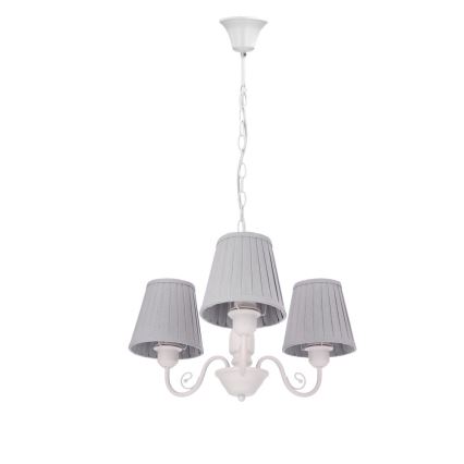 Hängeleuchte an Kette FIREZ 3xE27/40W/230V weiß/grau