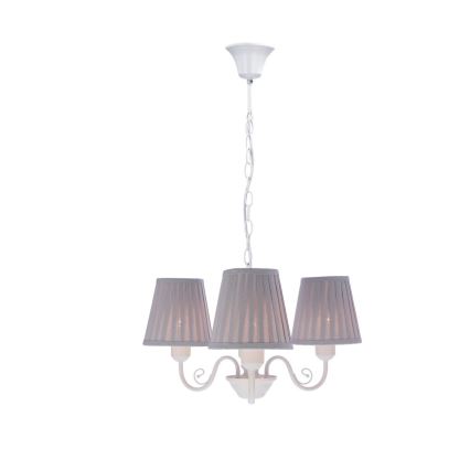 Hängeleuchte an Kette FIREZ 3xE27/40W/230V weiß/grau