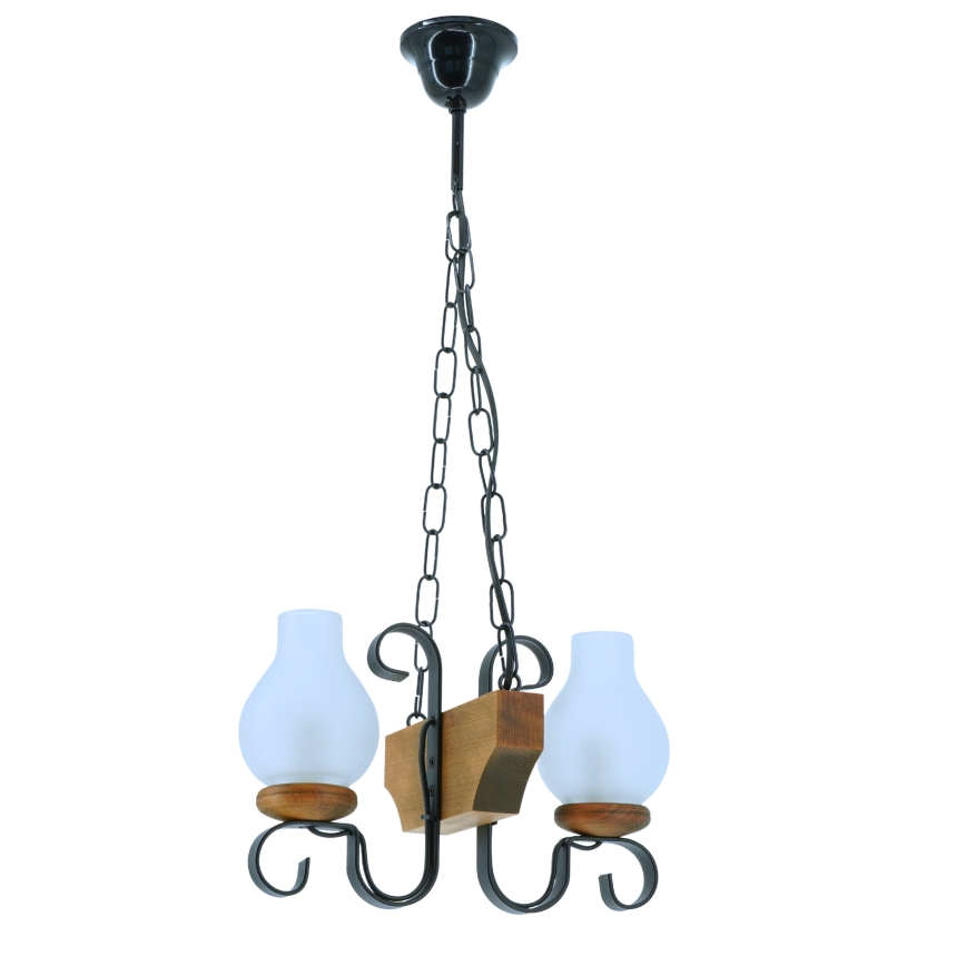 Hängeleuchte an Kette VELA 2xE14/40W/230V Buche - FSC-zertifiziert