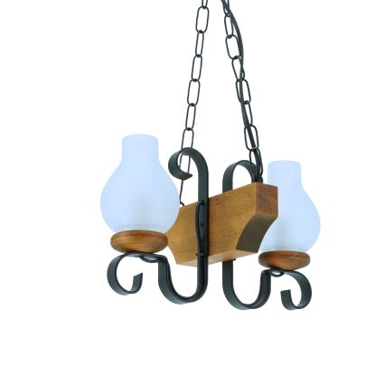 Hängeleuchte an Kette VELA 2xE14/40W/230V Buche - FSC-zertifiziert