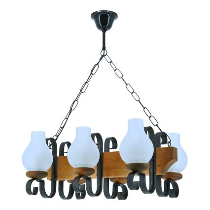 Hängeleuchte an Kette VELA 6xE14/40W/230V Buche - FSC-zertifiziert
