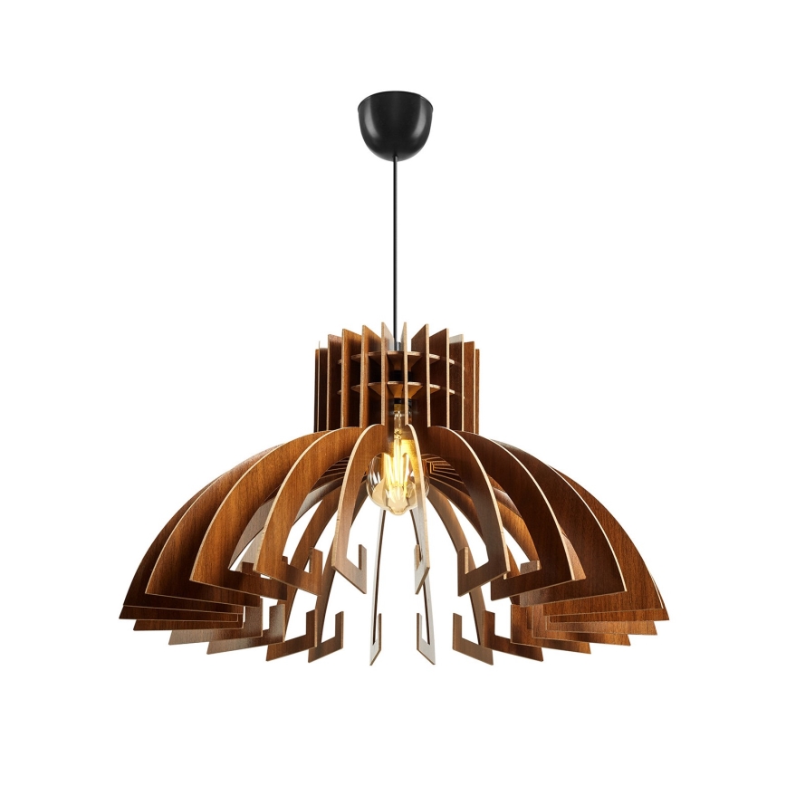 Hängeleuchte an Schnur 1xE27/60W/230V braun d 54 cm