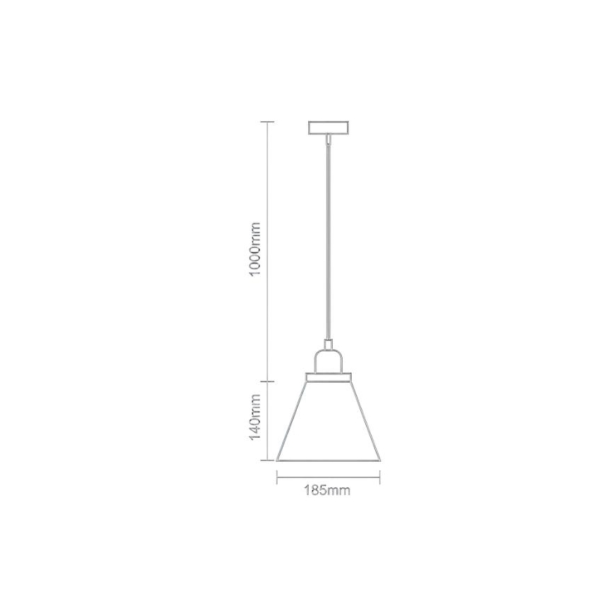 Hängeleuchte an Schnur 1xE27/60W/230V d 18,5 cm