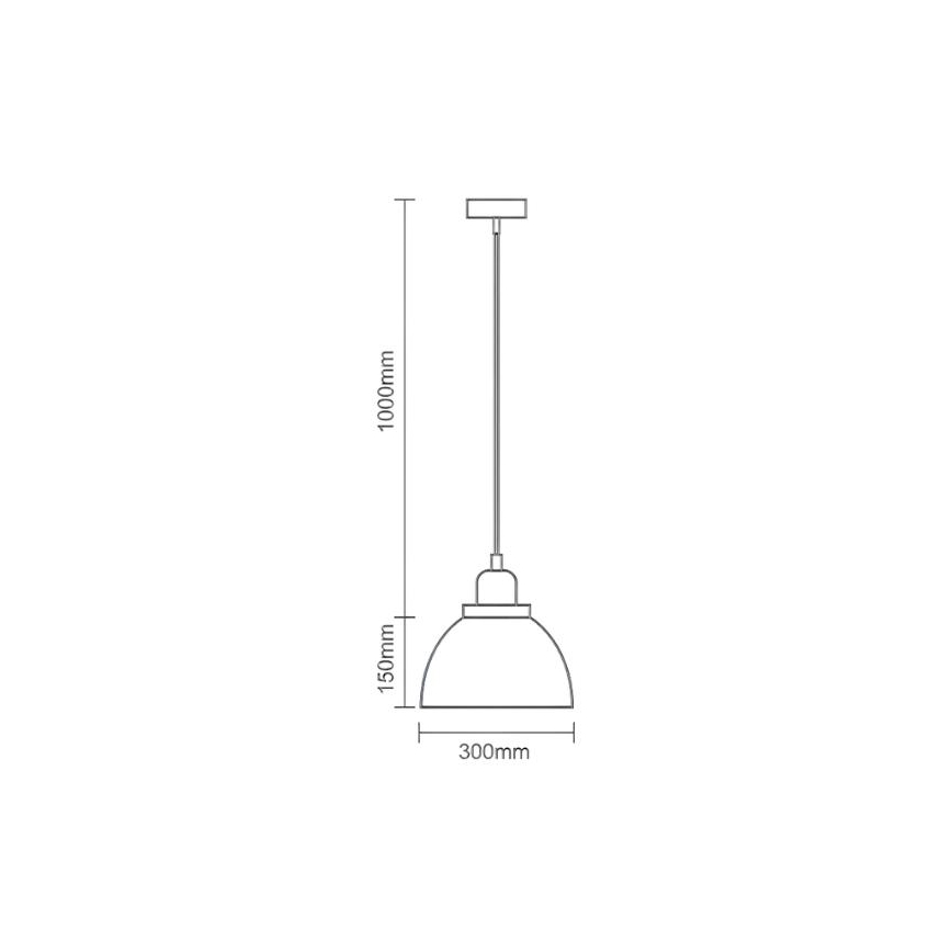 Hängeleuchte an Schnur 1xE27/60W/230V d 30 cm