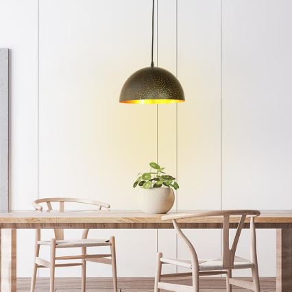 Hängeleuchte an Schnur 1xE27/60W/230V d 30 cm schwarz