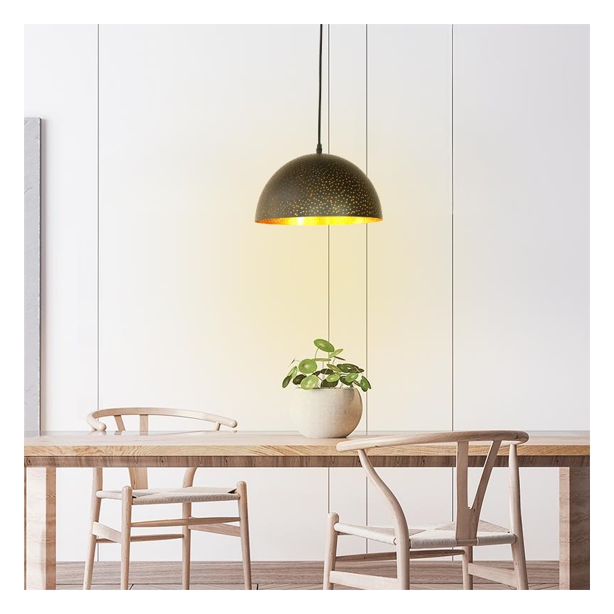 Hängeleuchte an Schnur 1xE27/60W/230V d 30 cm schwarz