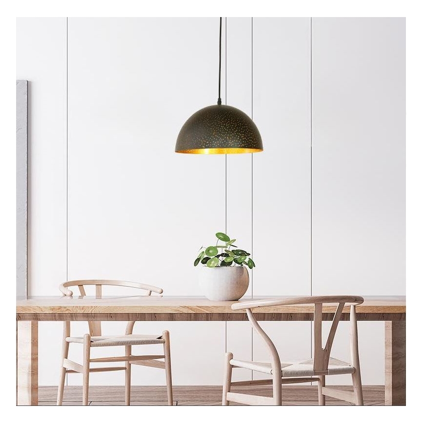 Hängeleuchte an Schnur 1xE27/60W/230V d 30 cm schwarz