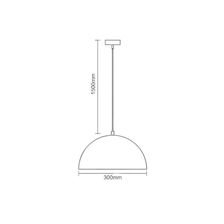 Hängeleuchte an Schnur 1xE27/60W/230V d 30 cm schwarz