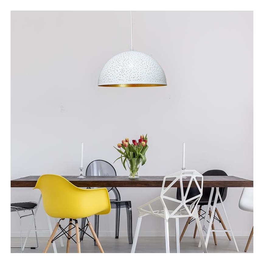 Hängeleuchte an Schnur 1xE27/60W/230V d 30 cm weiß