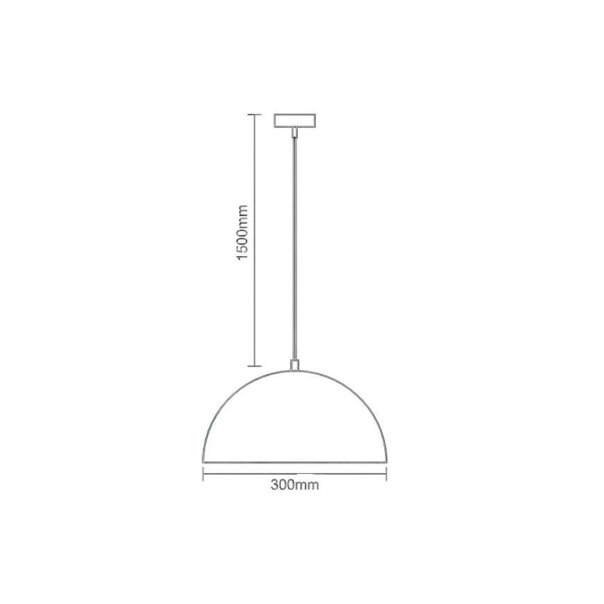 Hängeleuchte an Schnur 1xE27/60W/230V d 30 cm weiß