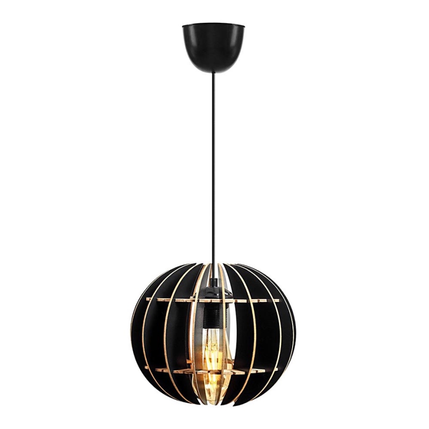Hängeleuchte an Schnur 1xE27/60W/230V schwarz d 20 cm
