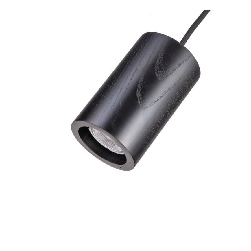 Hängeleuchte an Schnur 1xGU10/10W/230V Esche/Massivholz schwarz