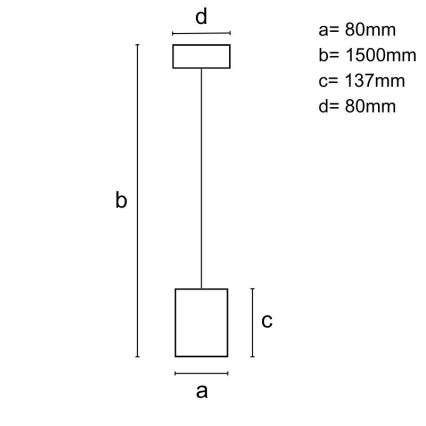 Hängeleuchte an Schnur 1xGU10/10W/230V Esche/Massivholz schwarz