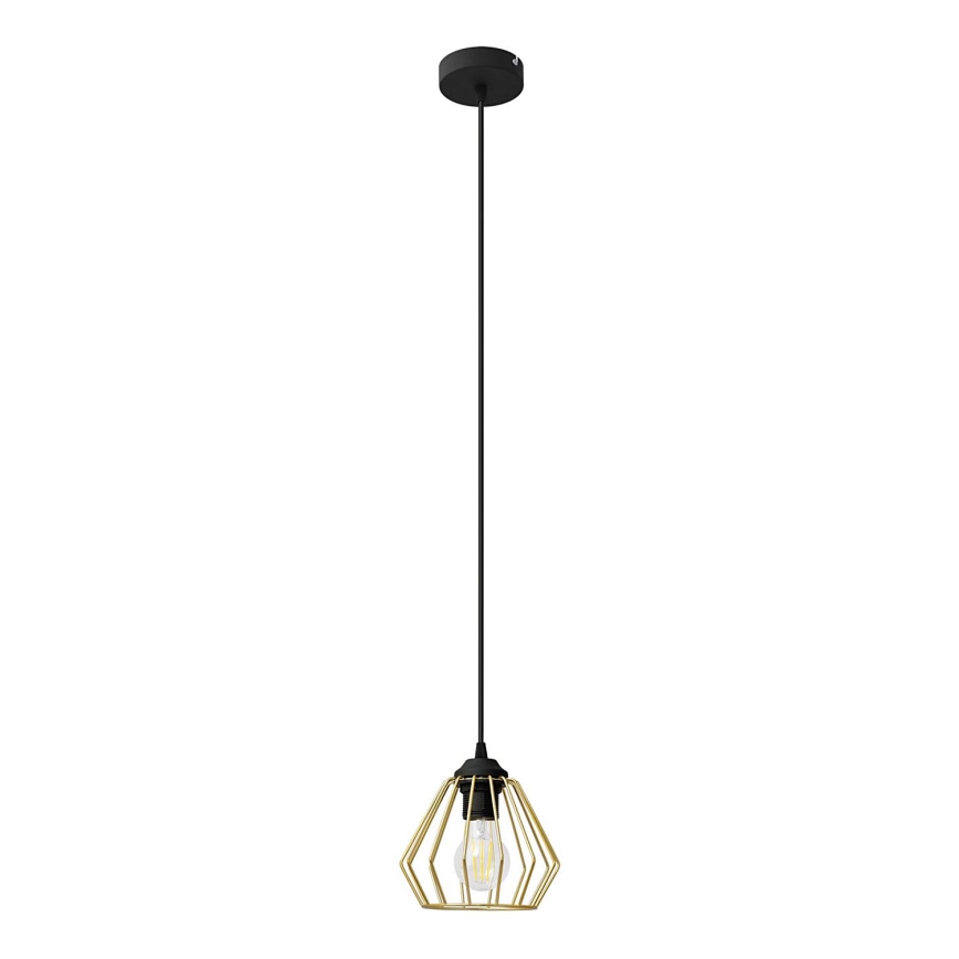 Hängeleuchte an Schnur AGAT 1xE27/15W/230V golden/schwarz
