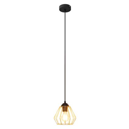 Hängeleuchte an Schnur AGAT 1xE27/15W/230V golden/schwarz