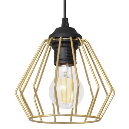 Hängeleuchte an Schnur AGAT 3xE27/15W/230V golden/schwarz