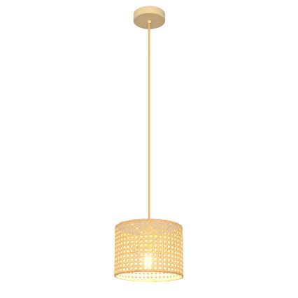 Hängeleuchte an Schnur ALBA 1xE27/15W/230V d 20 cm Rattan