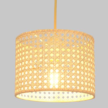 Hängeleuchte an Schnur ALBA 1xE27/15W/230V d 20 cm Rattan