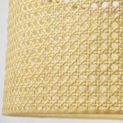 Hängeleuchte an Schnur ALBA 1xE27/15W/230V d 20 cm Rattan/schwarz