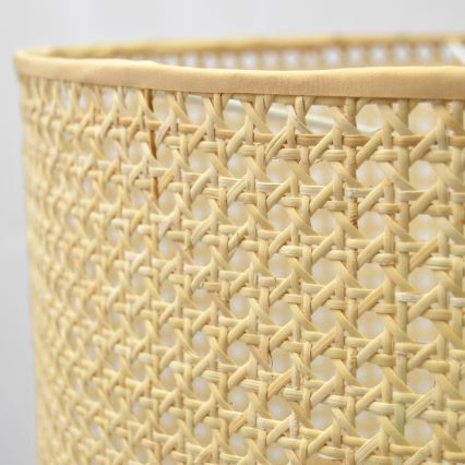 Hängeleuchte an Schnur ALBA 1xE27/15W/230V d 20 cm Rattan/schwarz
