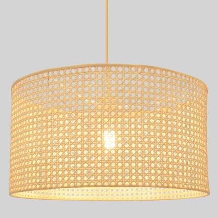 Hängeleuchte an Schnur ALBA 1xE27/15W/230V d 45 cm Rattan